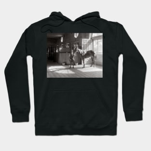 Horse Stable, 1933. Vintage Photo Hoodie